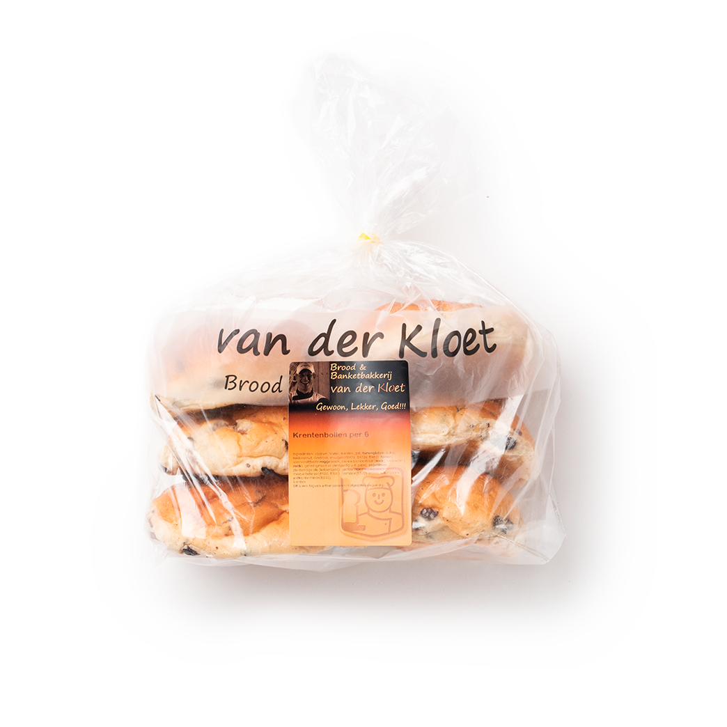 Krentenbollen per 6